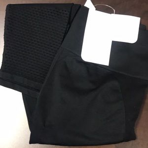 NWT Fabletics Crops with Mesh Detail